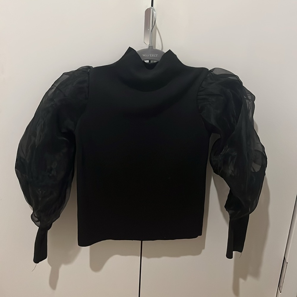Kids organza sleeve top